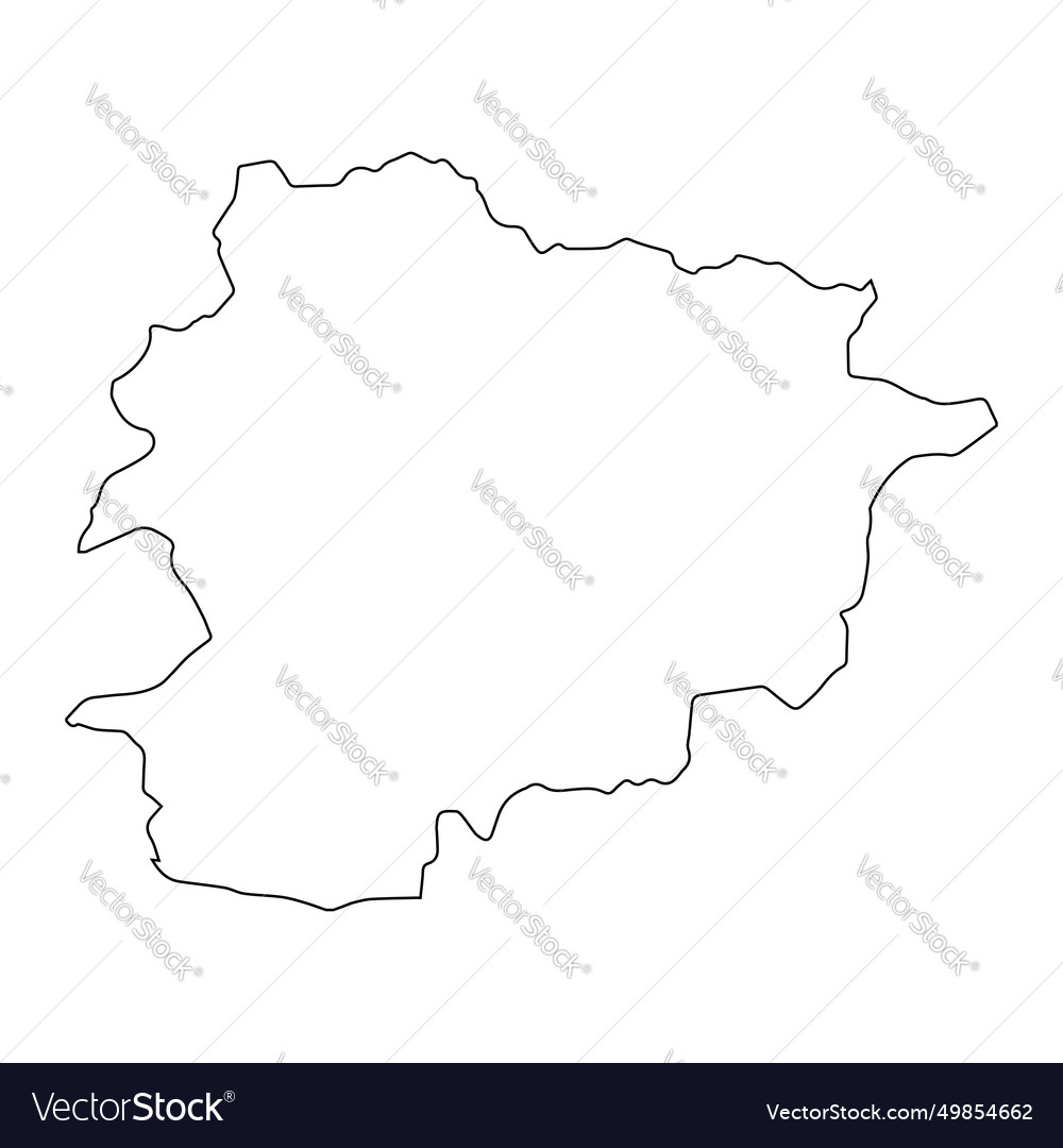 Highly detailed andorra map with borders isolated Vector Image