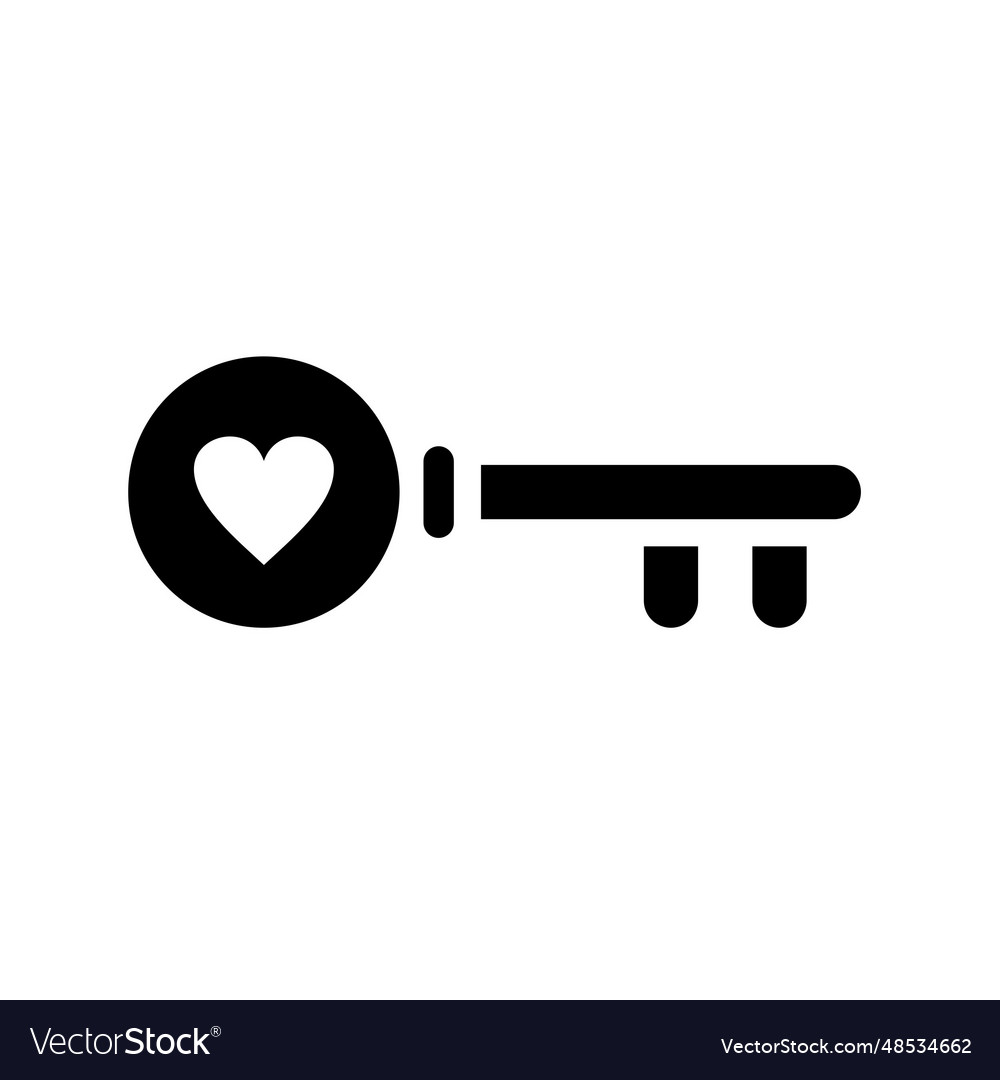 Love key icon Royalty Free Vector Image - VectorStock