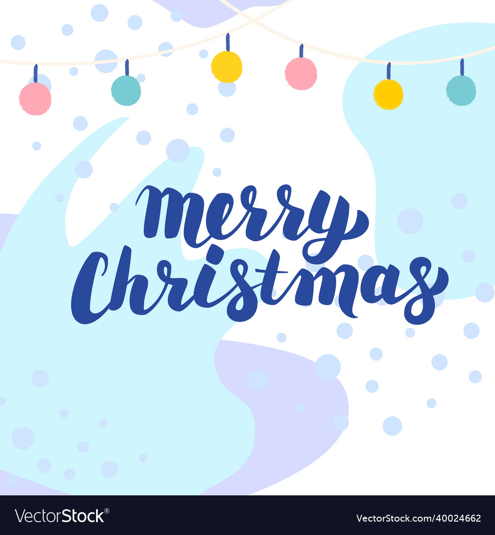 Merry christmas trendy greeting card