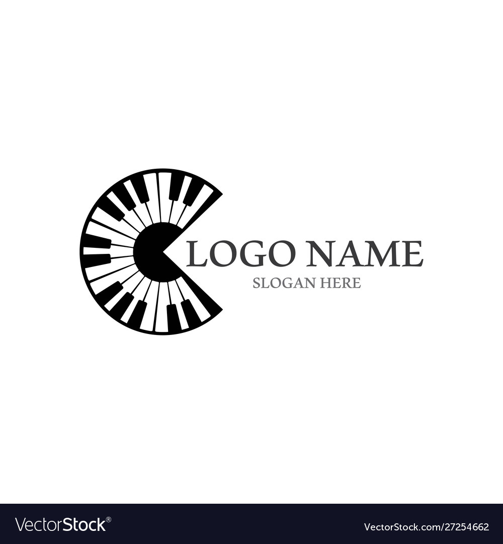 Piano icon template logo