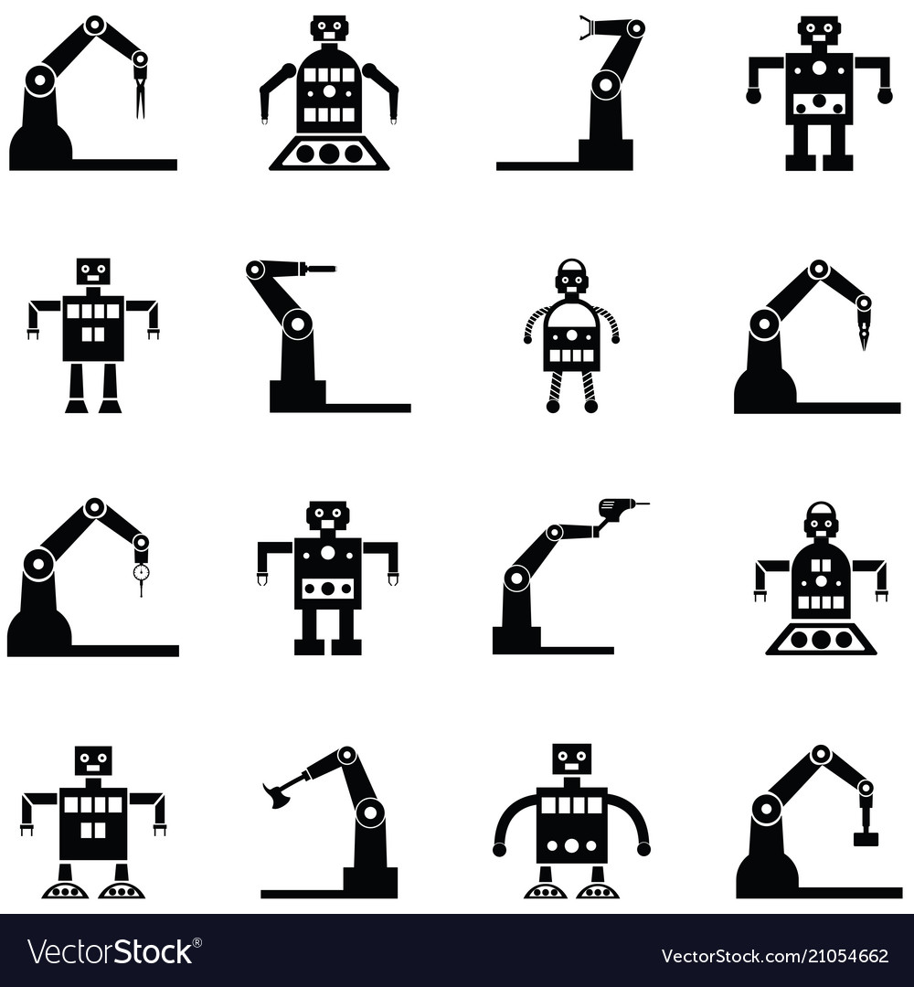 Robot icon set