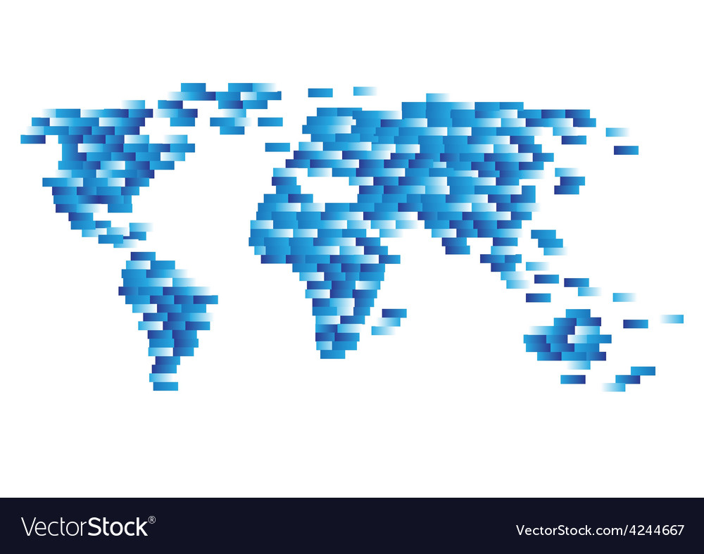 Abstract computer graphic world map
