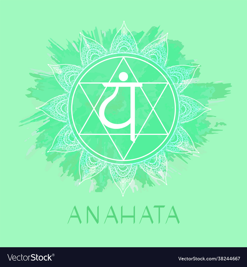 Anahata - heart chakra Royalty Free Vector Image