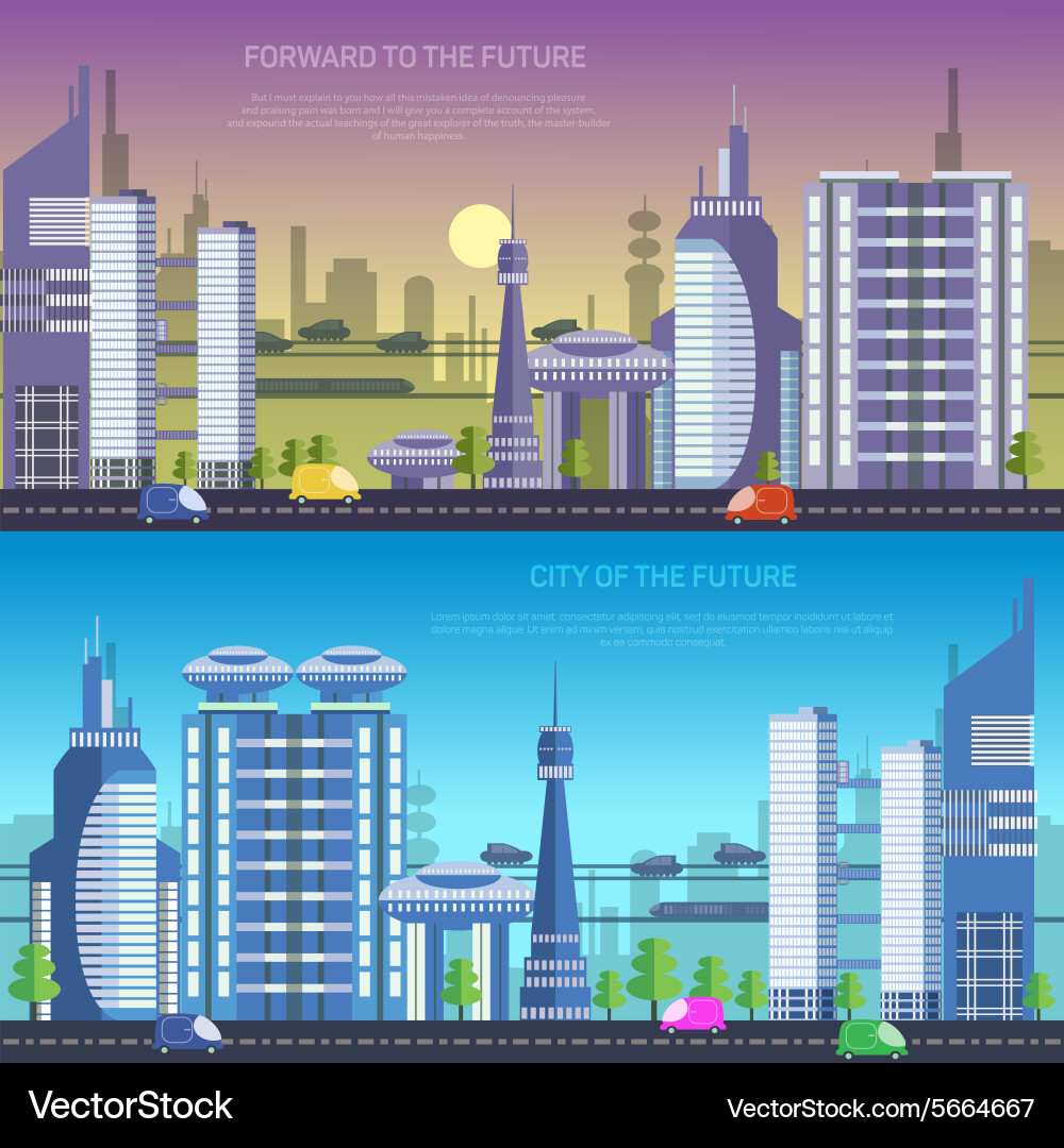 City future Royalty Free Vector Image - VectorStock