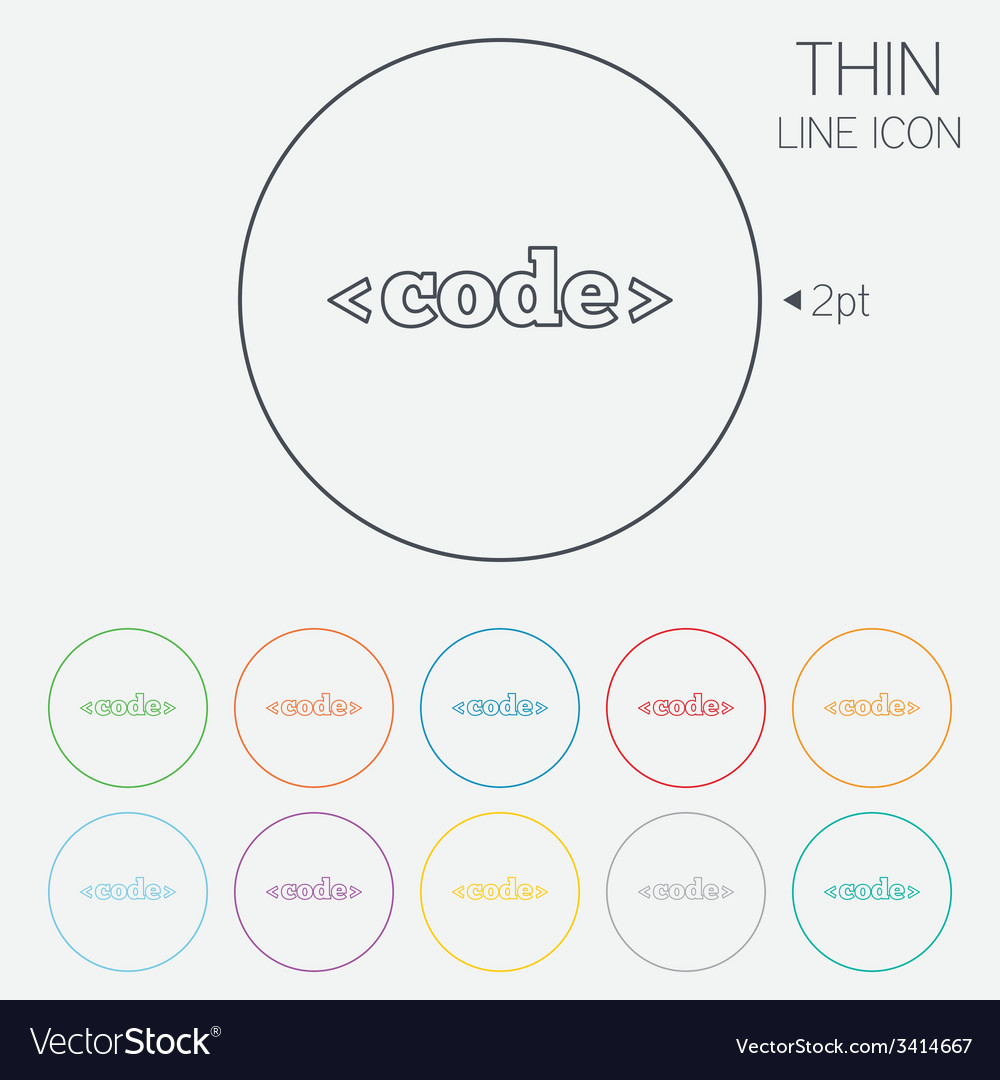 Code sign icon programming language symbol