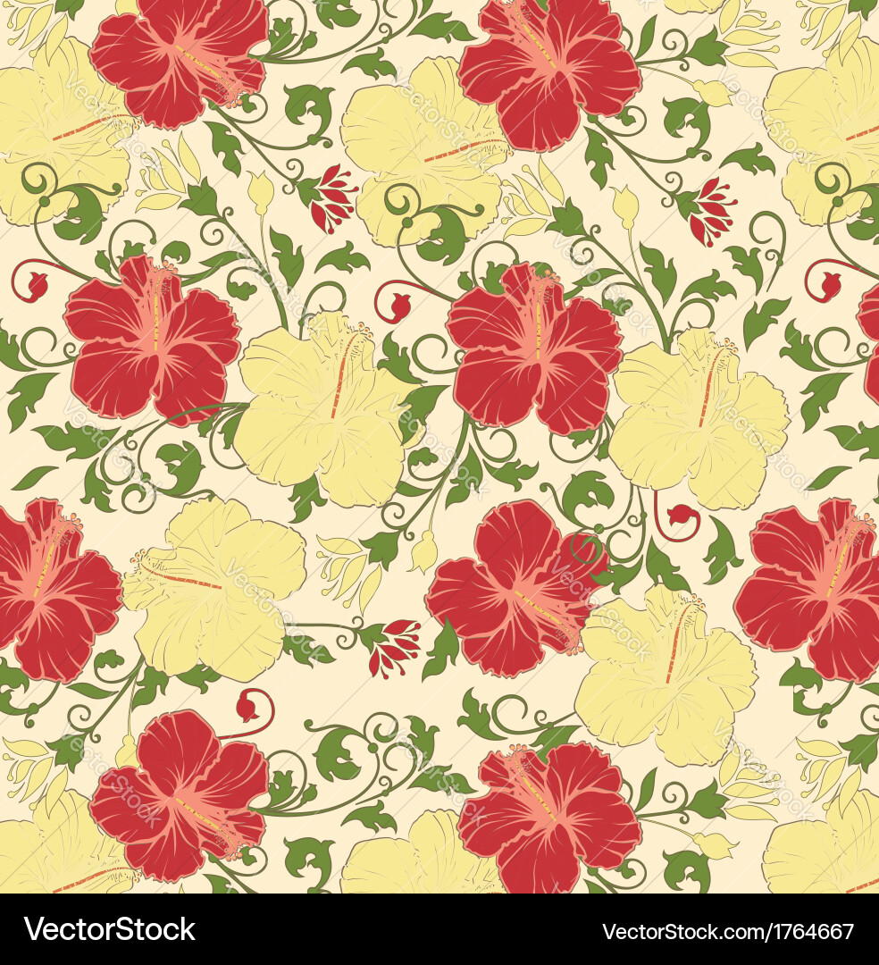 Floral seamless pattern design Royalty Free Vector Image