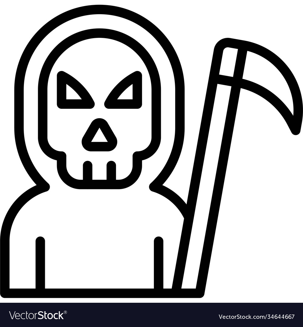 Grim reaper costume icon halloween party Vector Image