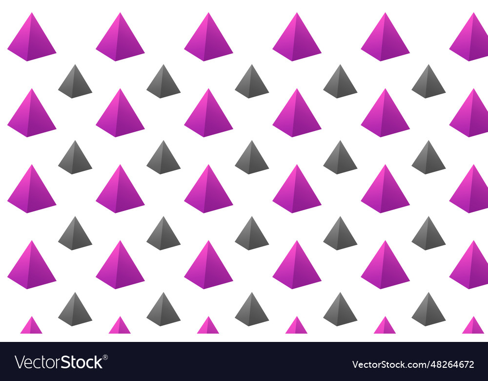 Abstract tetrahedron pattern background vector image Abstract tetrahedron pattern background