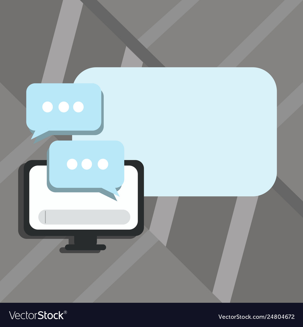 Desktop computer monitor screen with progress bar vector image Desktop computer monitor screen with progress bar