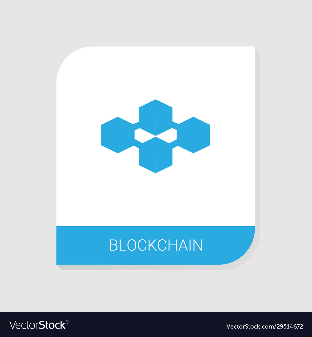Editable filled blockchain icon from crypto
