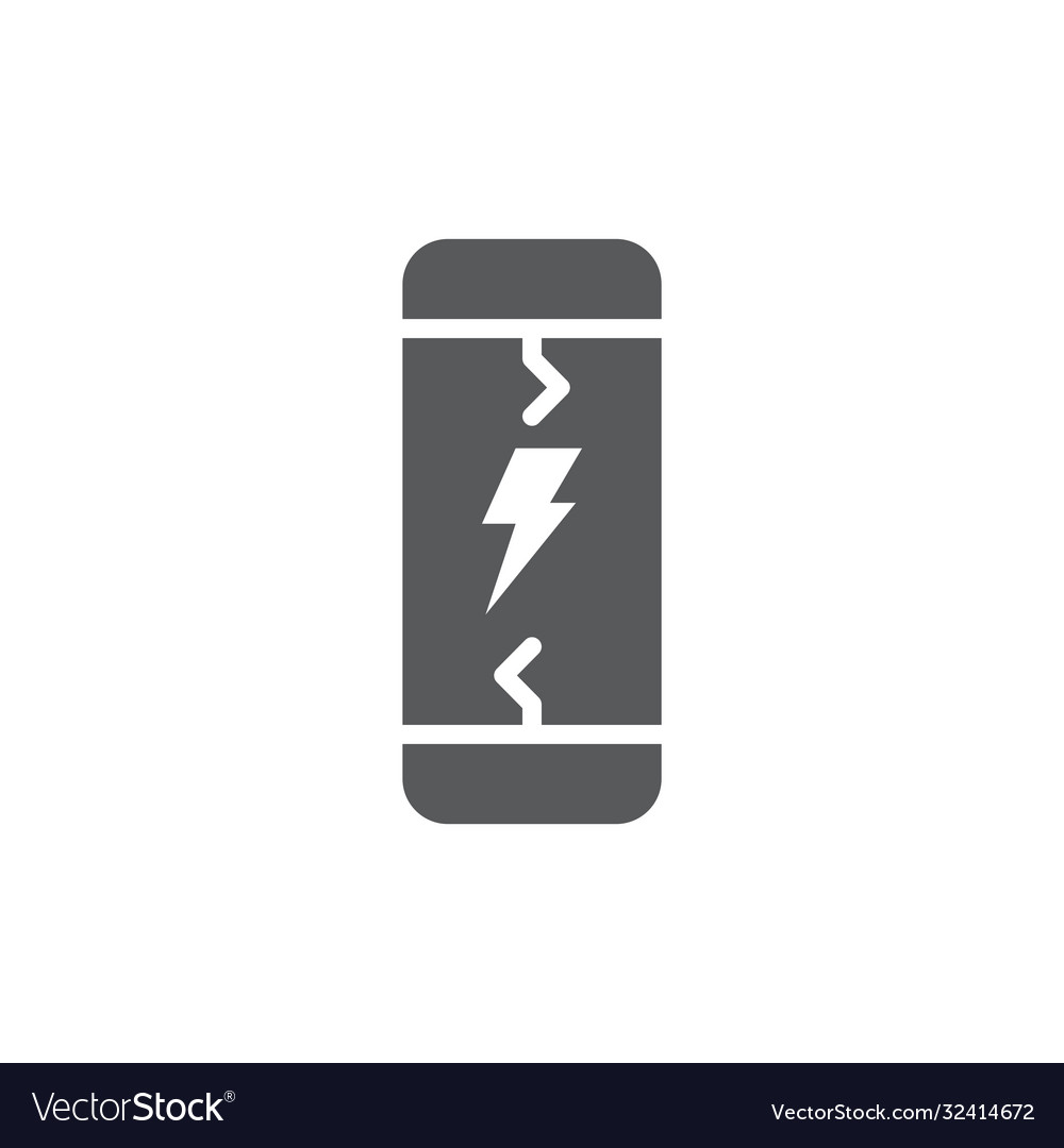 Electric fuse icon symbol electronic isolated Vector Image