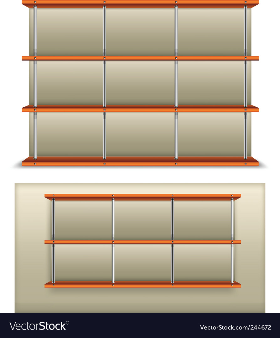 Empty bookshelf Royalty Free Vector Image VectorStock