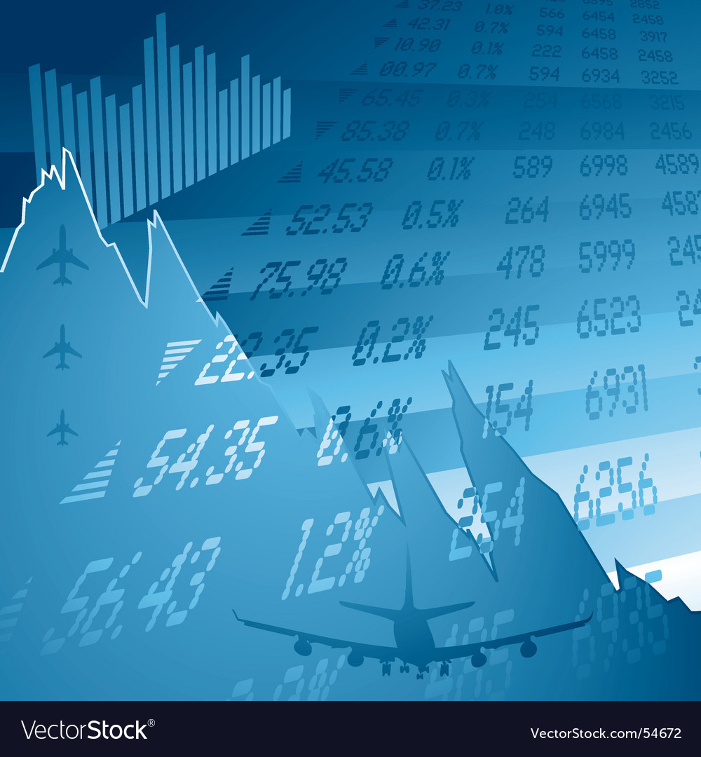 Financial crash blue Royalty Free Vector Image