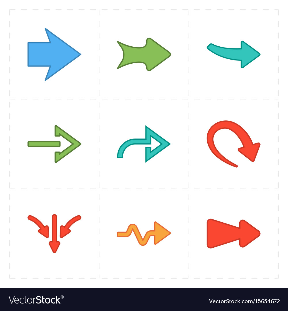 Flat modern arrows