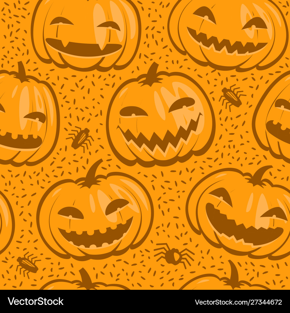 Halloween seamless background decorative pattern Vector Image
