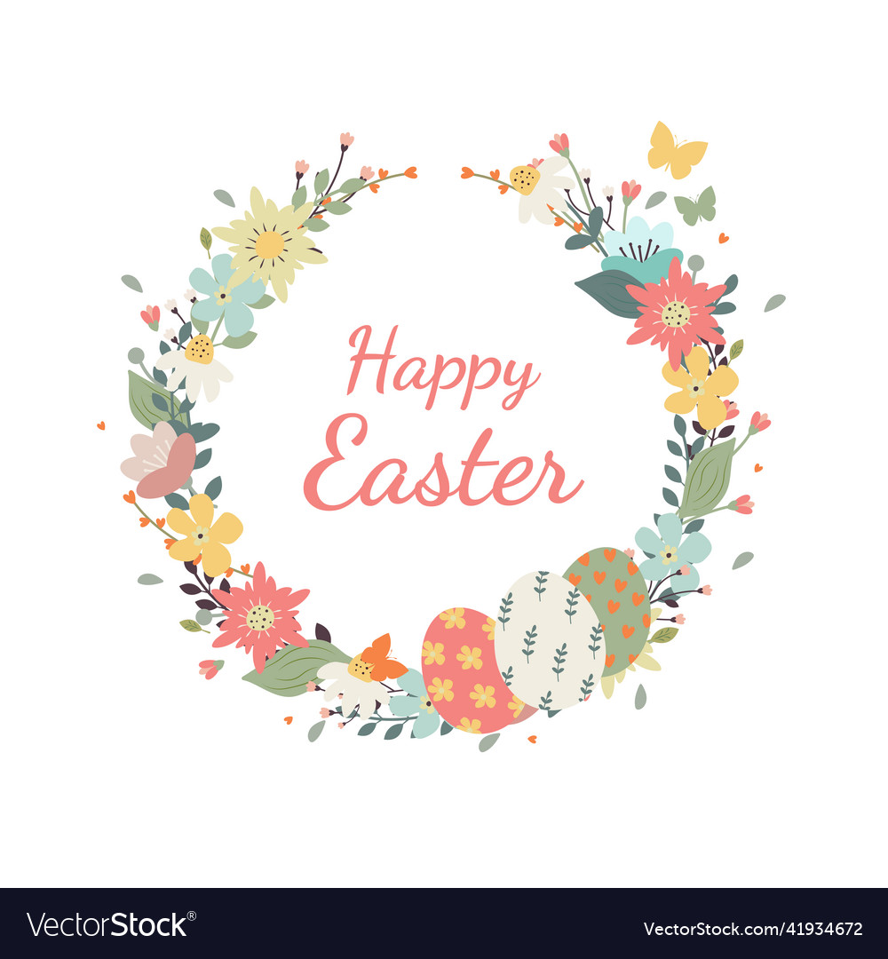 Happy easter greeting card