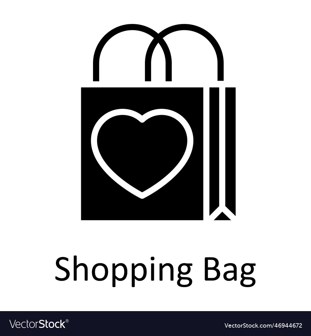 Shopping bag solid icons simple stock il