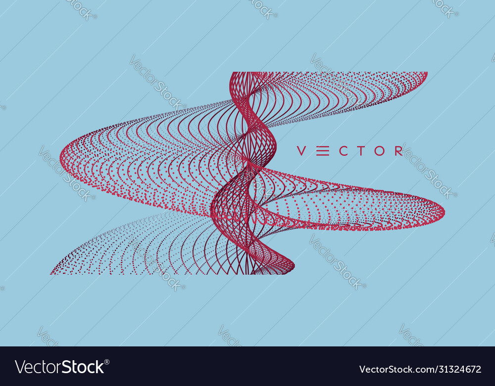 Sound waves big data visualization array vector image Sound waves big data visualization array