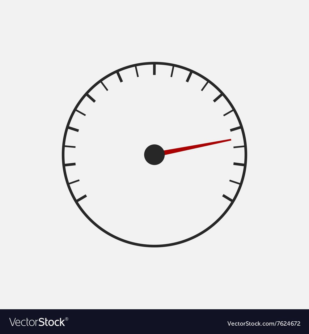 Speedometer or tachometer symbol with arrow Vector Image