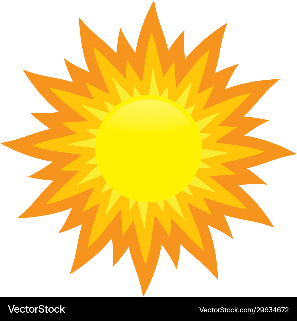 Sun logo template icon Royalty Free Vector Image
