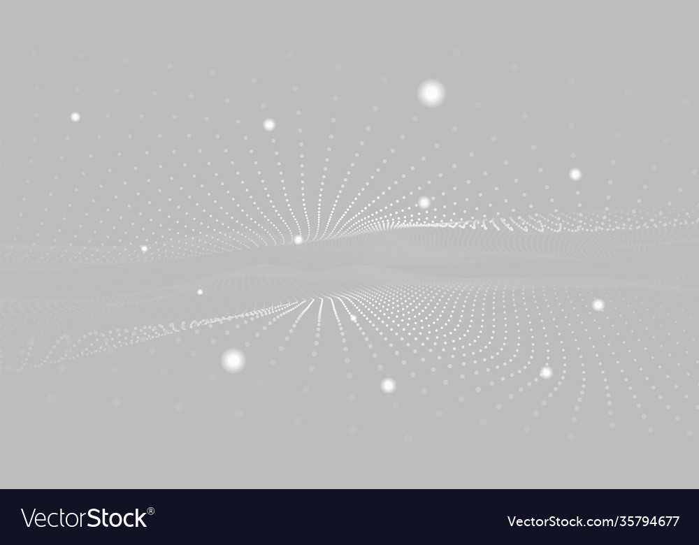 Abstract 3d particle wave mesh i vector image Abstract 3d particle wave mesh i