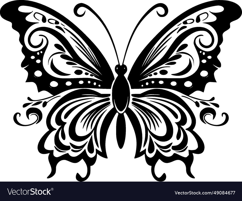 Butterfly - minimalist and simple silhouette Vector Image