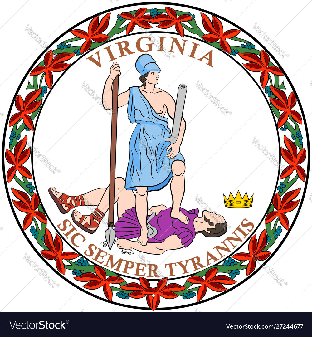 Coat arms virginia state usa