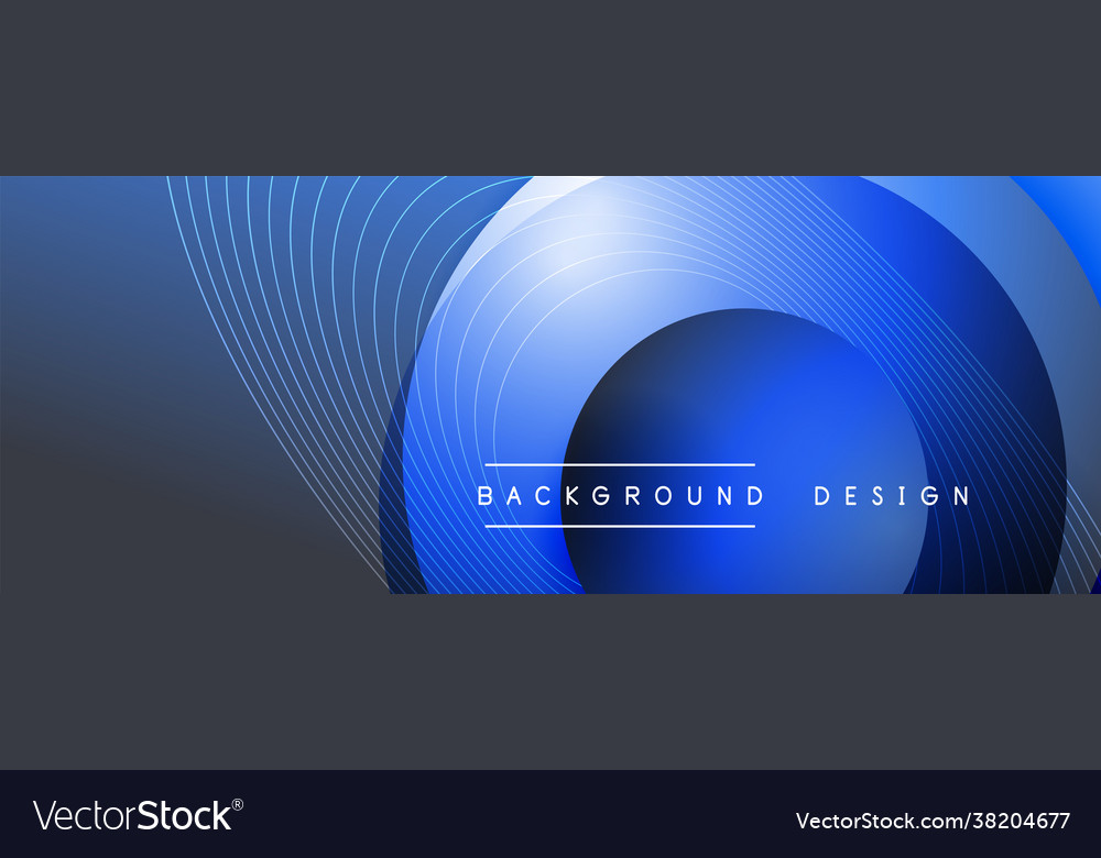 Gradient circles with shadows techno vector image Gradient circles with shadows techno