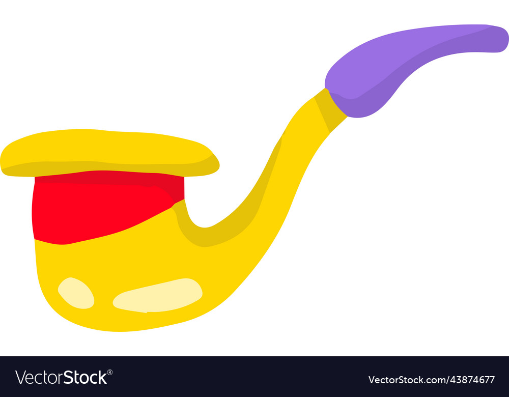 Hand drawn cute tobacco pipe Royalty Free Vector Image