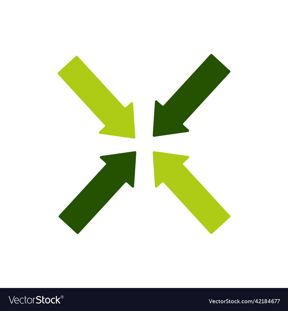 Reduce eco single symbol green arrows 3 r Vector Image