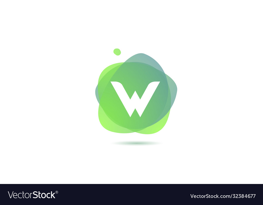 W alphabet letter logo for company and business