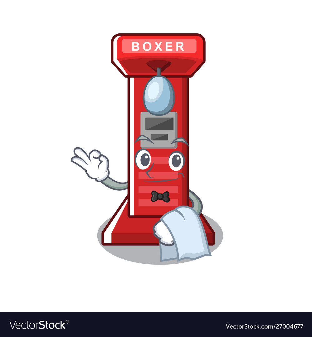 Waiter boxing game machine in character