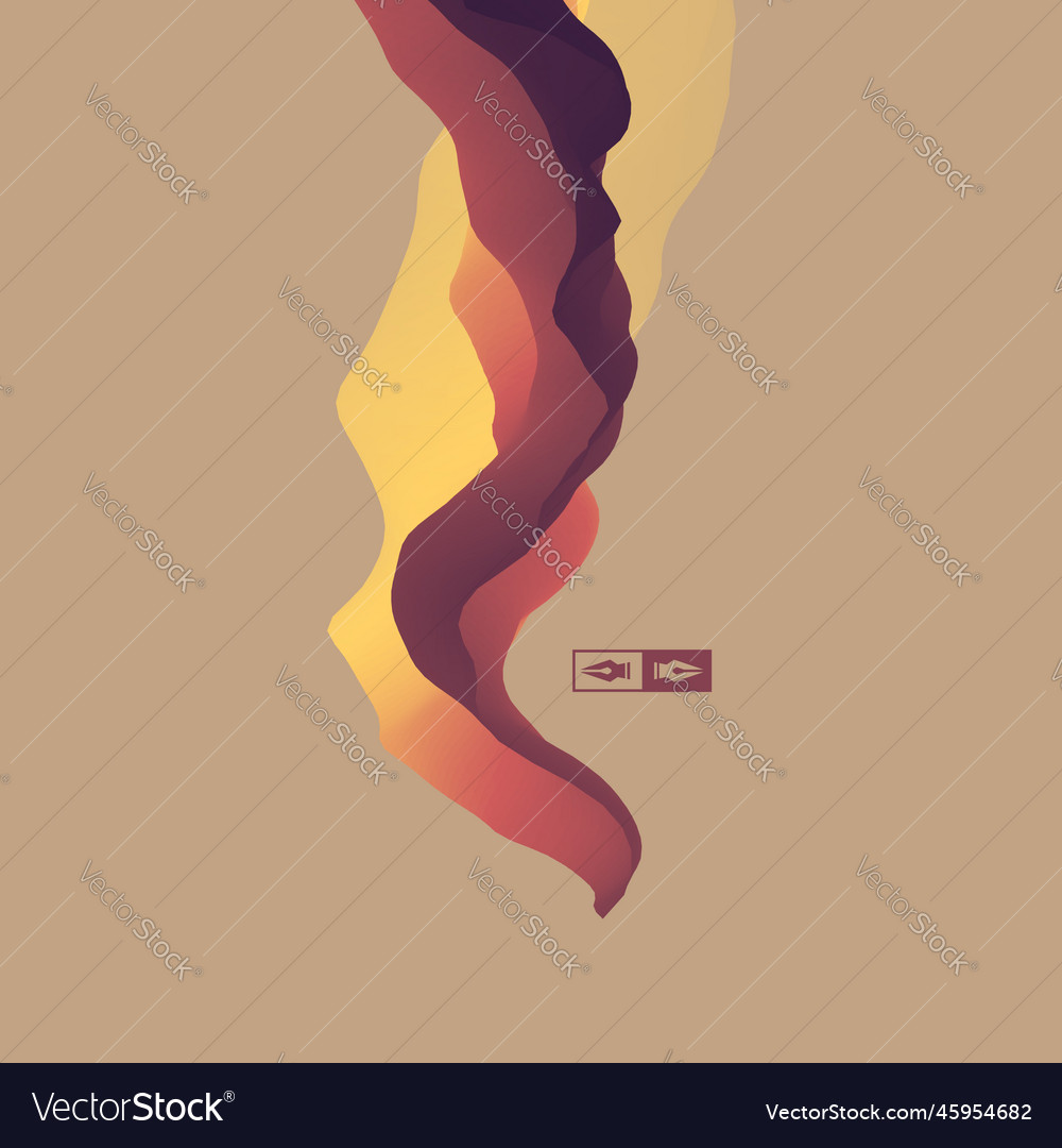 3d wavy background dynamic effect design template vector image 3d wavy background dynamic effect design template