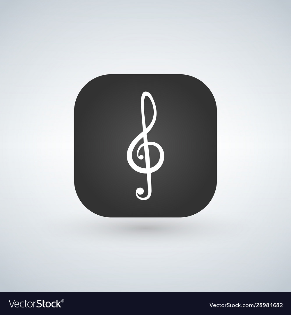 A square application button with g clef