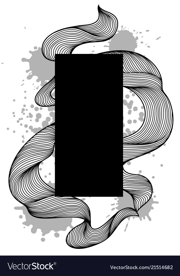 Background with wave line curls vector image Background with wave line curls
