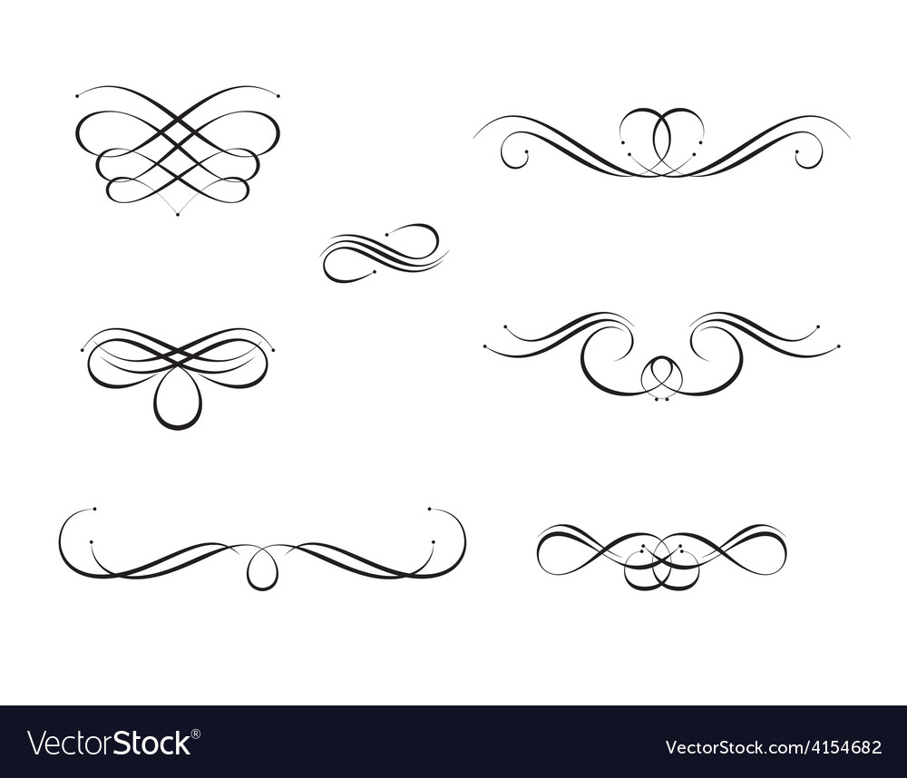 Download Calligraphy swirls Royalty Free Vector Image - VectorStock