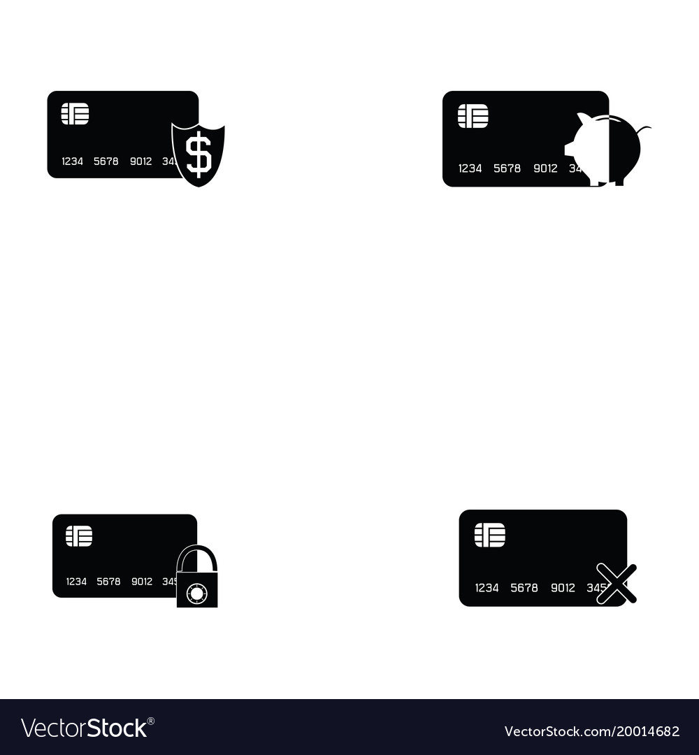 Credit cards icon set