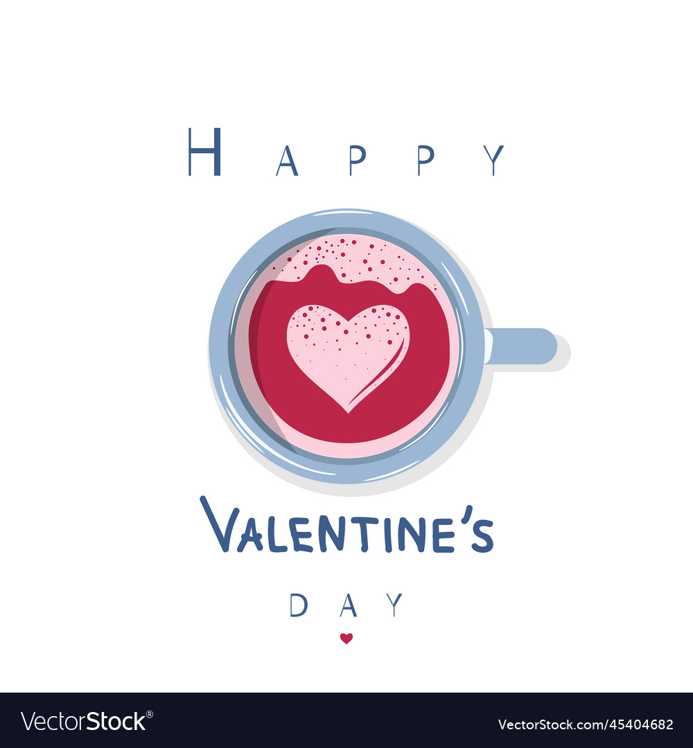 Cup and heart Royalty Free Vector Image - VectorStock