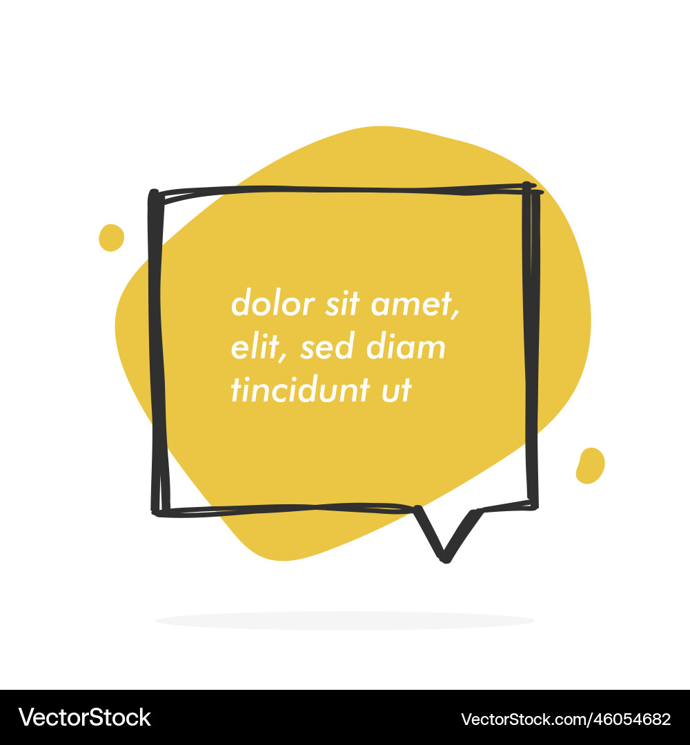 Hand drawn doodle speech bubbles set Royalty Free Vector