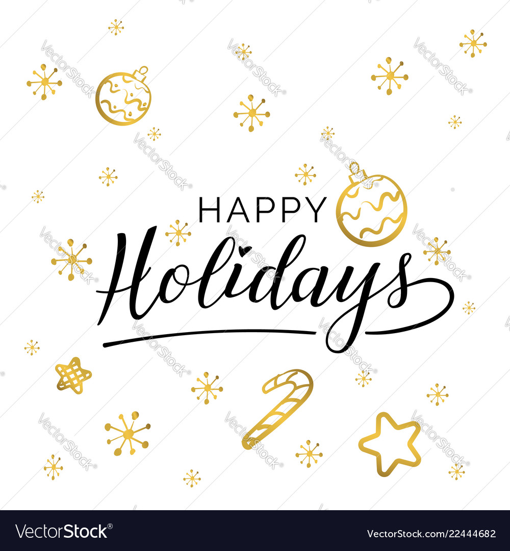 Happy holidays beautiful greeting card