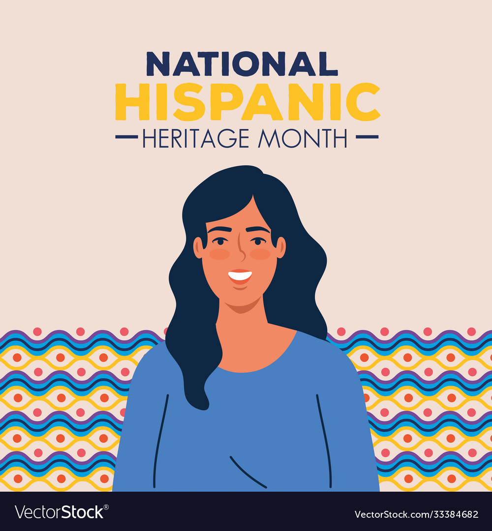 Latin woman cartoon national hispanic heritage