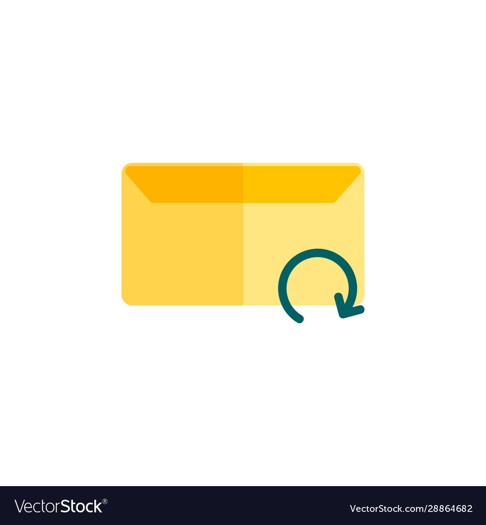 Message icon design flat style reload logo vector image Message icon design flat style reload logo