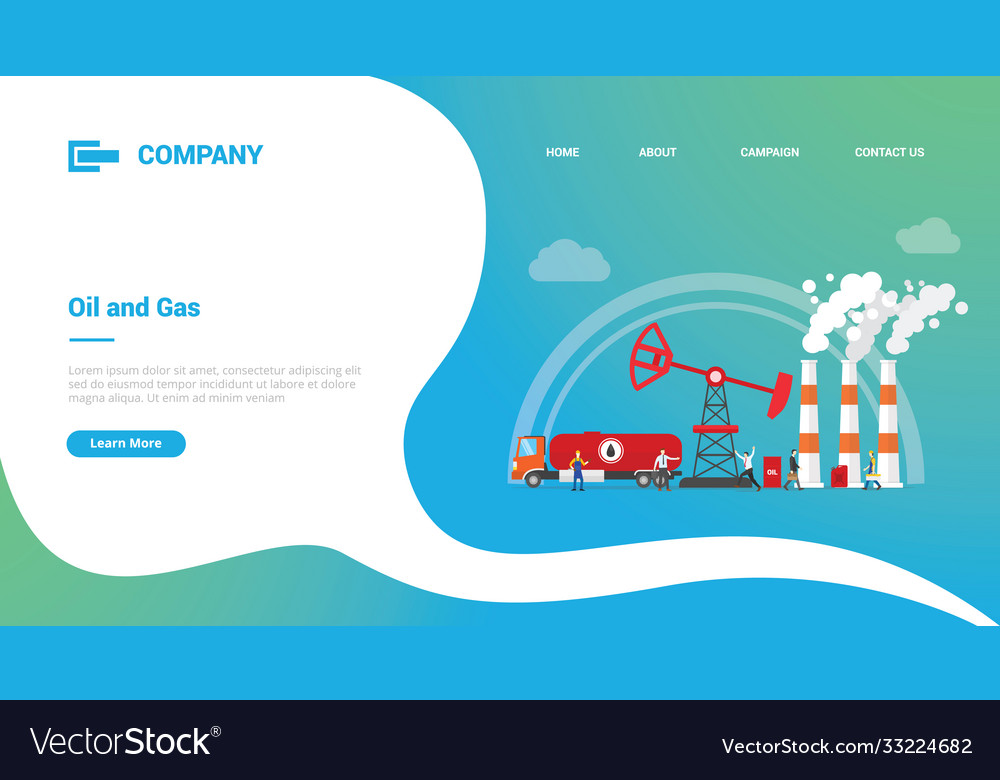 Oil and gas industry for website template