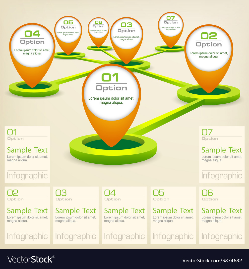 Pointer & Text Infographic Elements