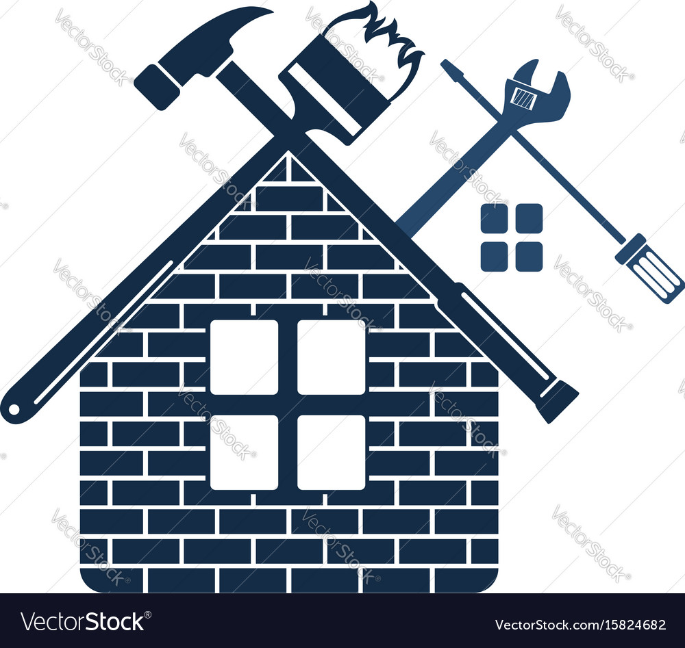 Repair and maintenance of home symbol Royalty Free Vector