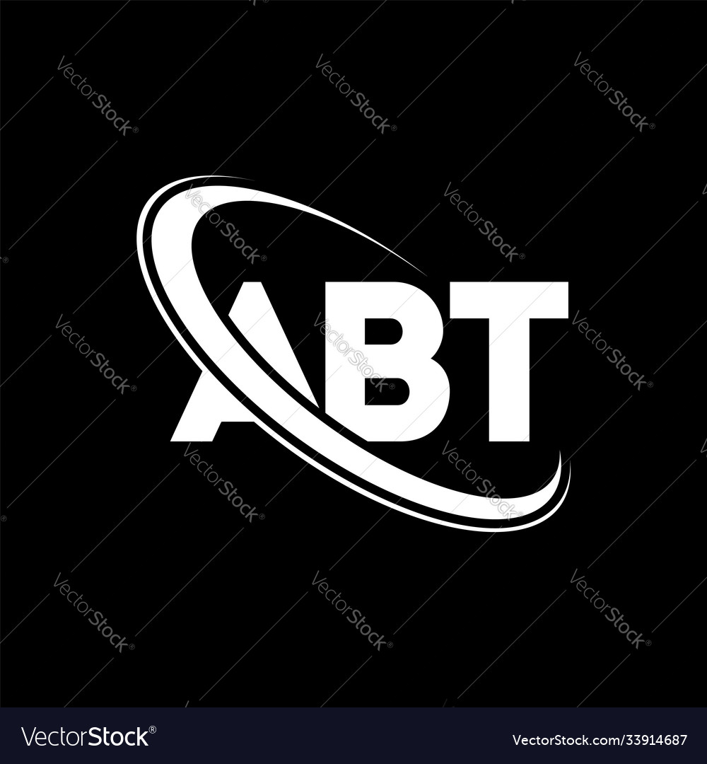 Abt logo a b t design white letter abta Royalty Free Vector