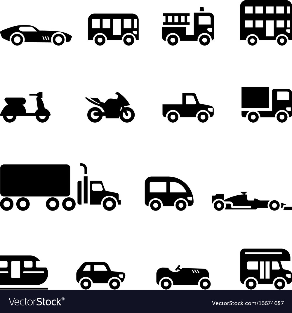 car icons, Stock vector