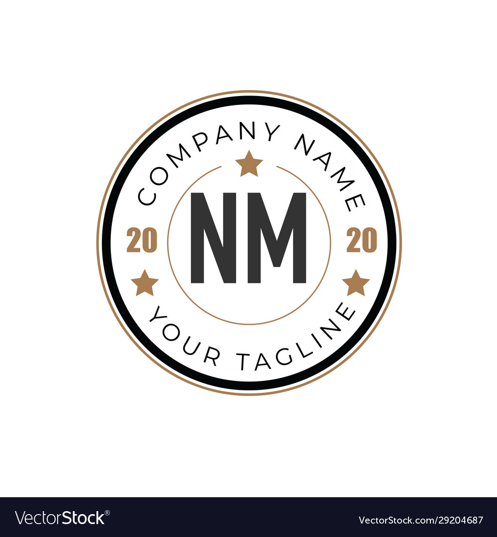 Initial letter nm elegance logo design template