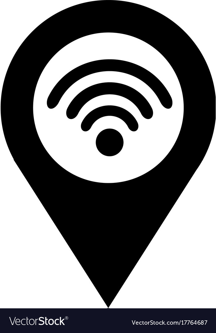 Pointer map with wifi internet signal connection