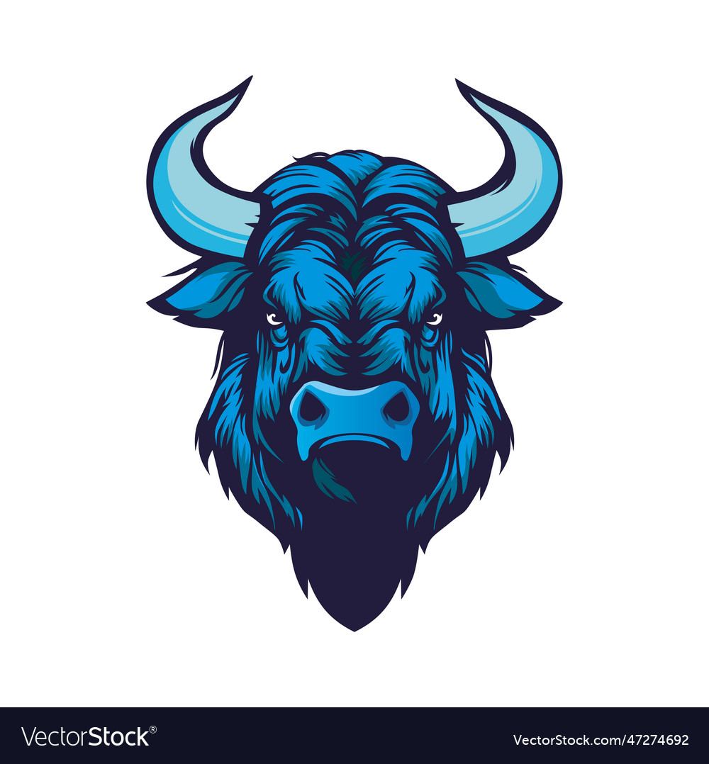 Buffalo head Royalty Free Vector Image VectorStock